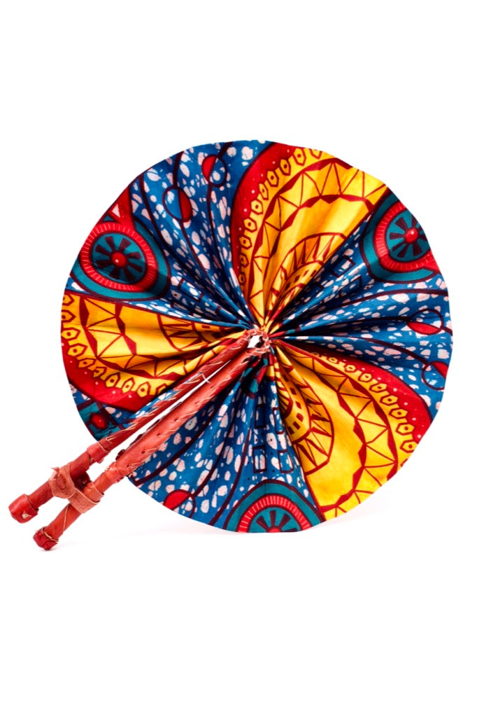 African print sale hand fan